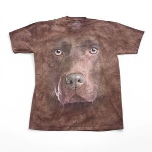 The Mountain by‎ Liquid Blue 'Chocolate Lab' Face Cotton T-Shirt Brown Unisex XL